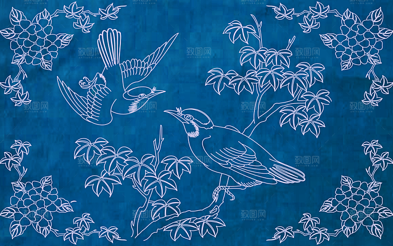 创意中国风手绘背景设计