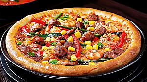 烤肠现烤披萨烤肉美食小吃蔬菜快餐西式美味