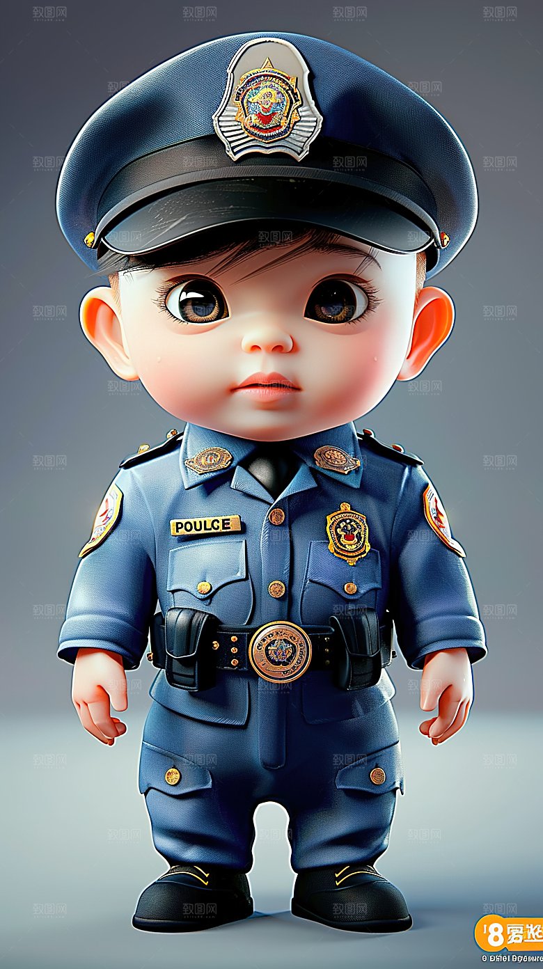 表情3D搞怪姿势摄影卡通动作儿童职业萌娃