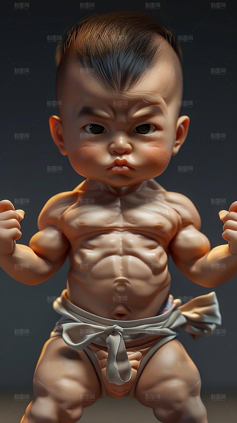 表情3D搞怪姿势摄影卡通动作儿童职业萌娃