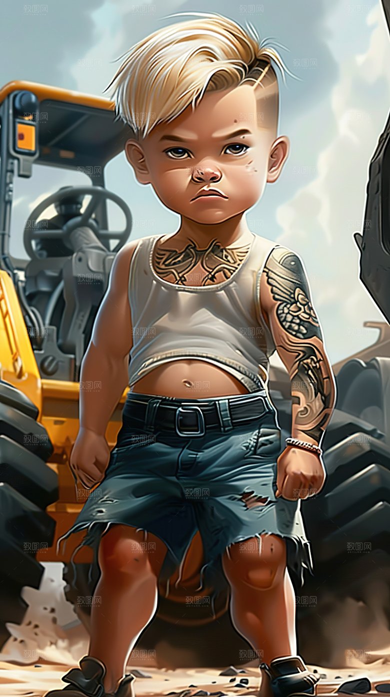 表情动作皮克斯3D男孩萌娃搞怪儿童