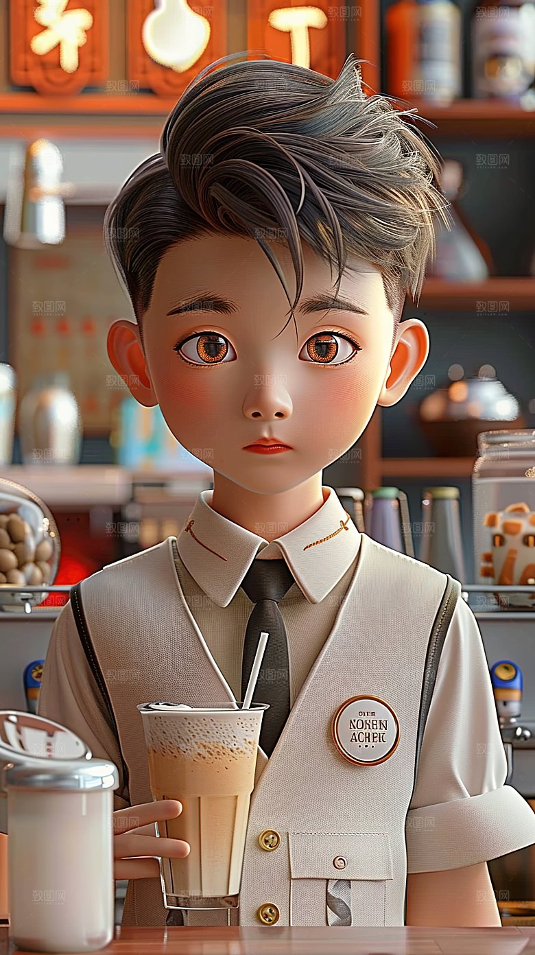 表情搞怪萌娃儿童动作男孩3D皮克斯