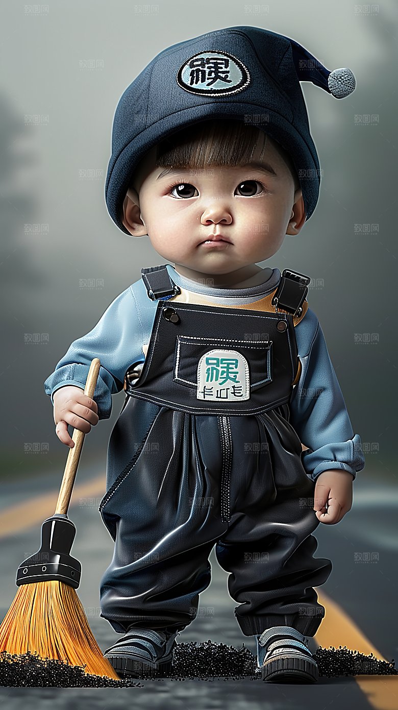 表情职业搞怪儿童小孩表情动作高清男孩萌娃