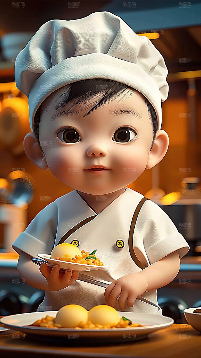 动作表情搞怪男孩萌娃儿童3D