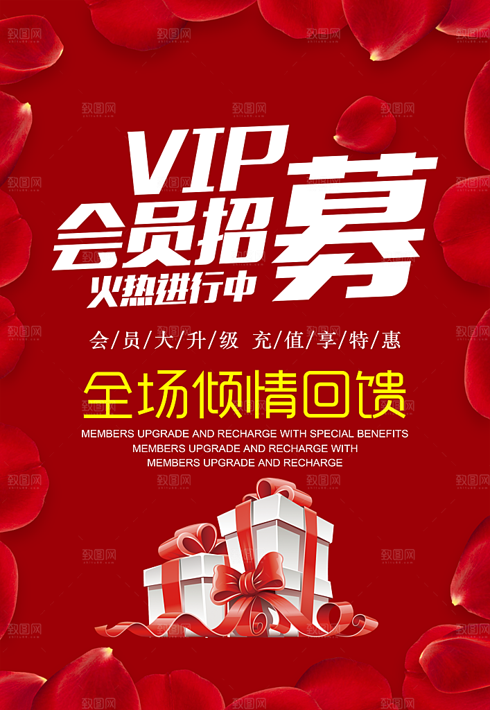 会员会员日充值促销活动海报