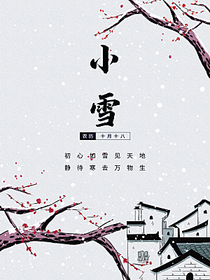 传统二十四节气小雪