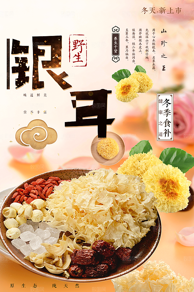 冬季食补野生银耳