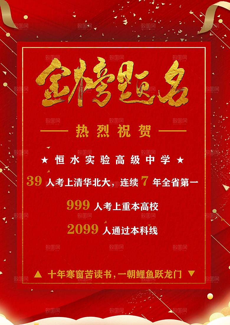 红色光荣榜word海报