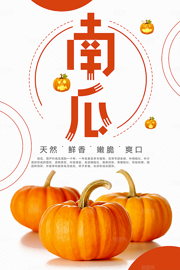 纯天然有机南瓜海报