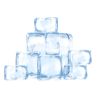 卡通清凉冰块元素
