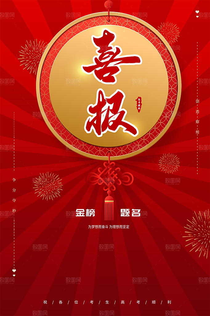 喜报金榜题名海报