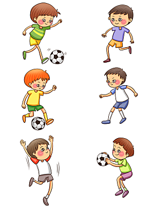 卡通插画足球元素