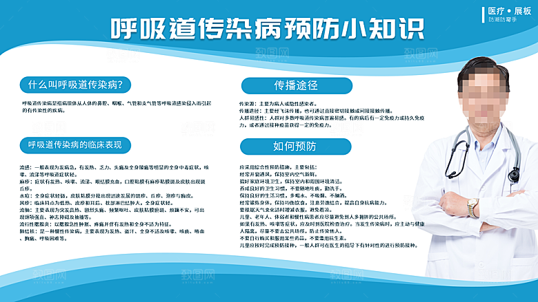 呼吸道传染病预防宣传栏