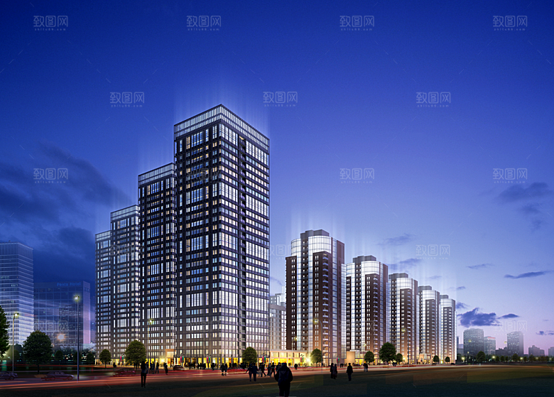 园林景观透视图效果图
