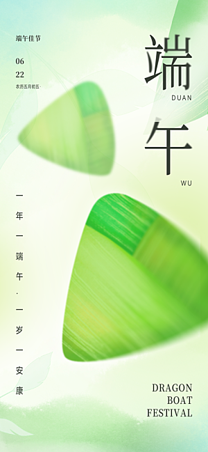 粽子龙舟五月初五端午节节日宣传海报