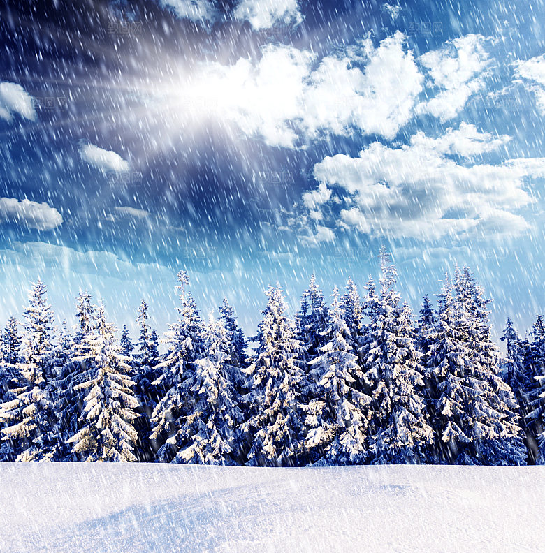 高清冬季冬天雪景自然风景JPG图片素材