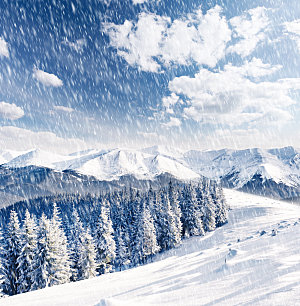 高清冬季冬天雪景自然风景JPG图片素材