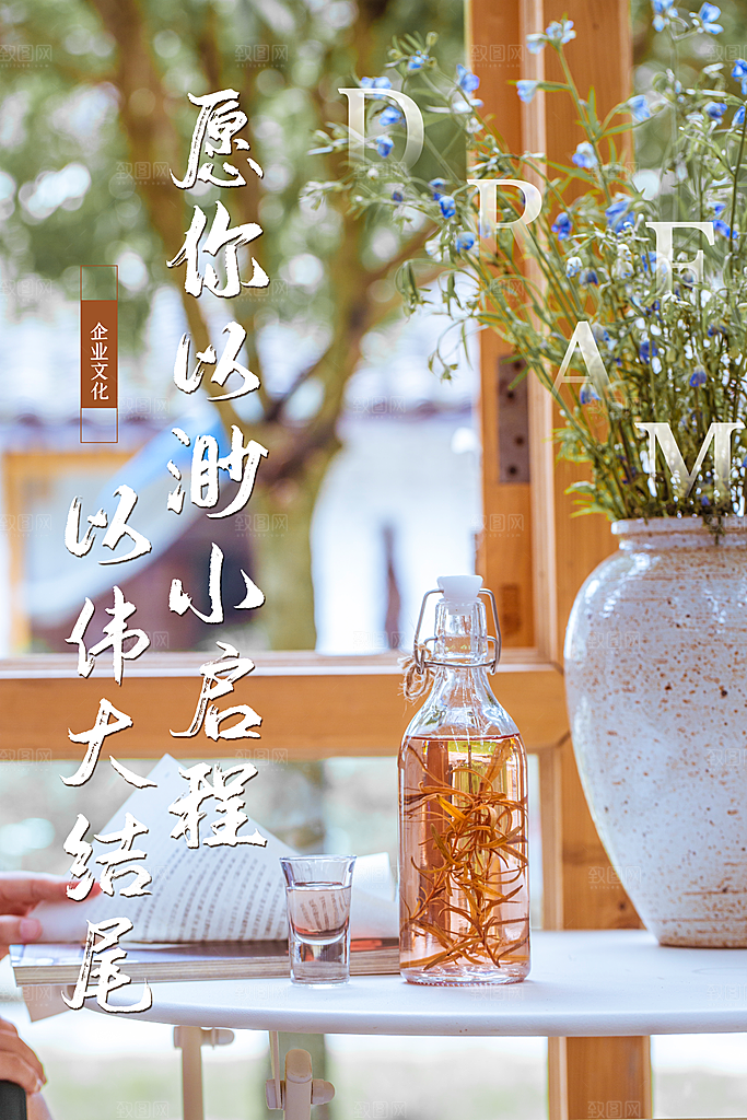 简约大气梦想励志拼搏海报