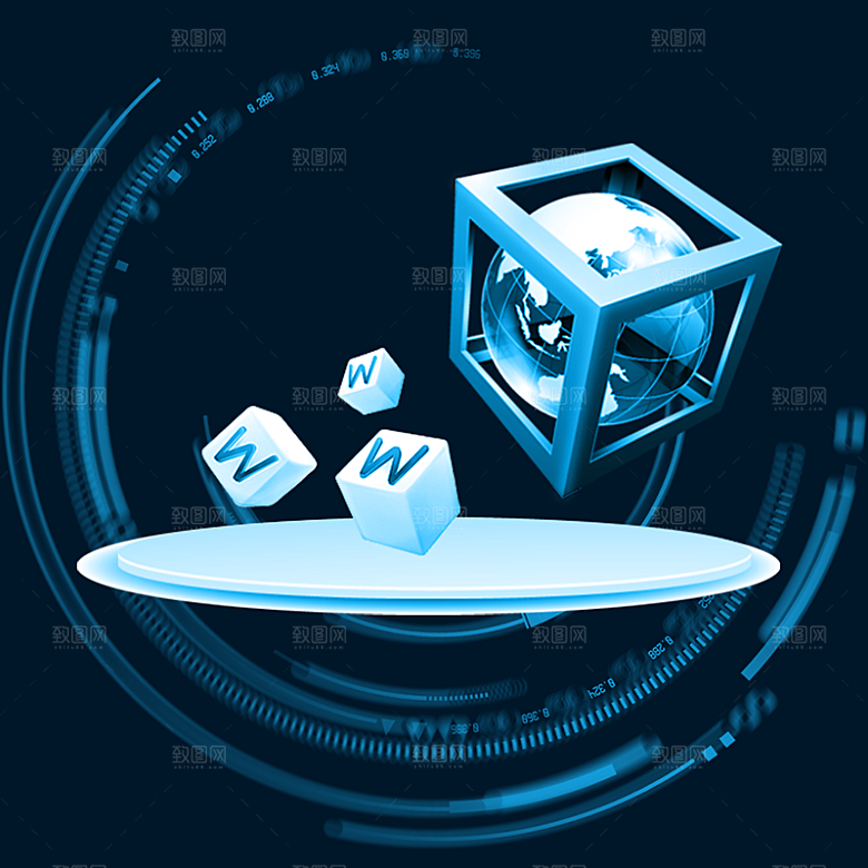 高科技可视化科幻3D科技海报