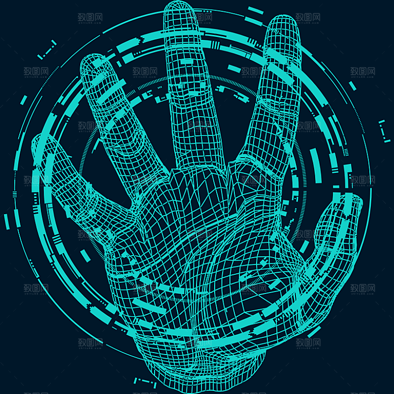 高科技可视化科幻3D科技海报