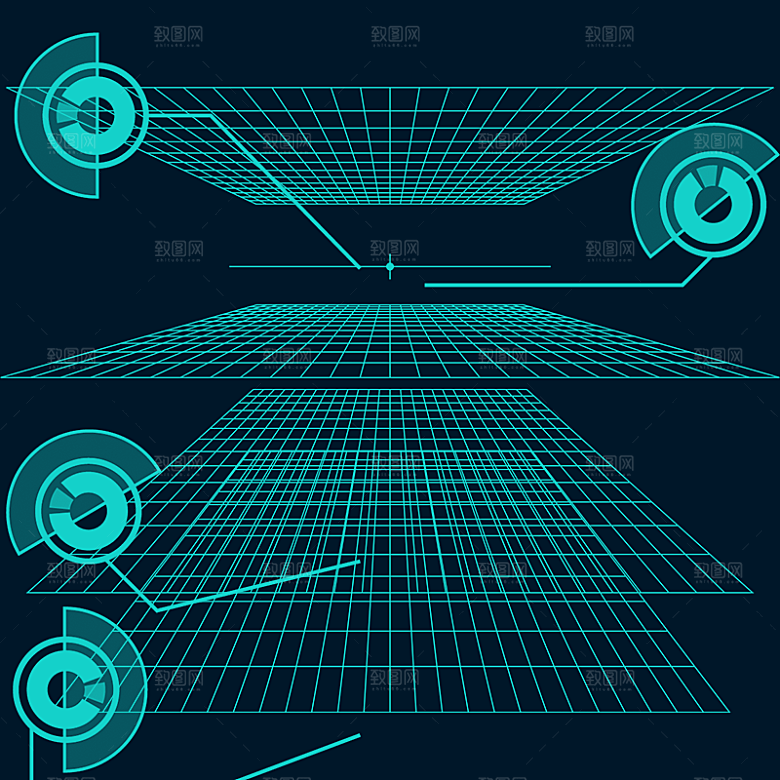 高科技可视化科幻3D科技海报