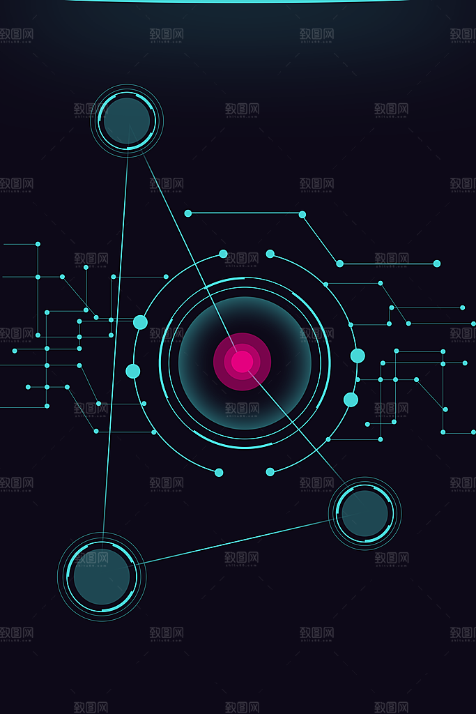 高科技可视化科幻3D科技海报