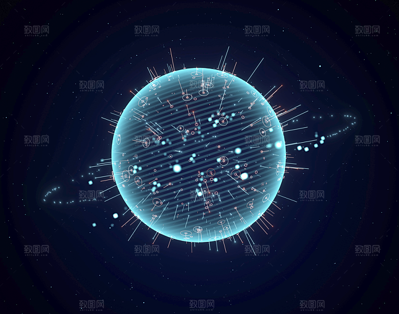 高科技可视化科幻3D科技海报