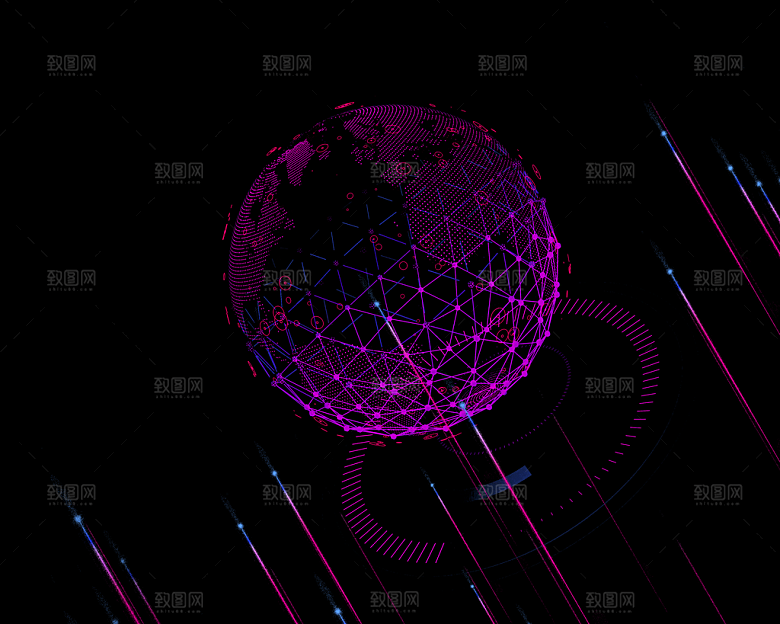 高科技可视化科幻3D科技海报
