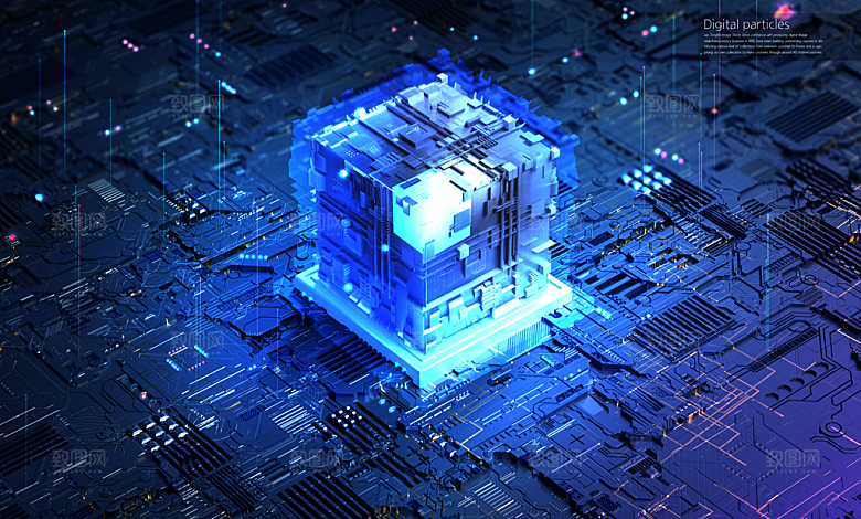 高科技可视化科幻3D科技海报