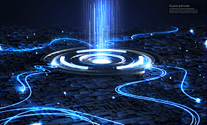 高科技可视化科幻3D科技海报