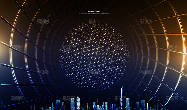 高科技可视化科幻3D科技海报