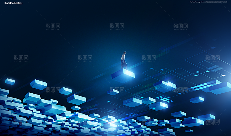 高科技可视化科幻3D科技海报