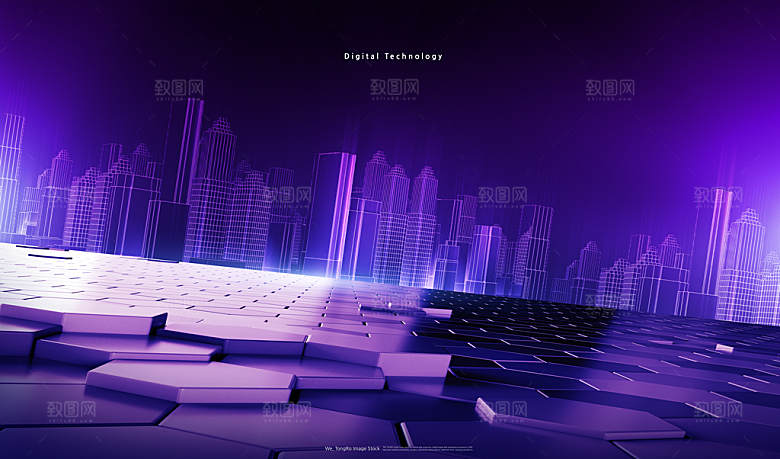 高科技可视化科幻3D科技海报
