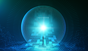 高科技可视化科幻3D科技海报
