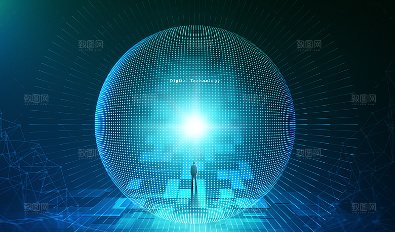 高科技可视化科幻3D科技海报