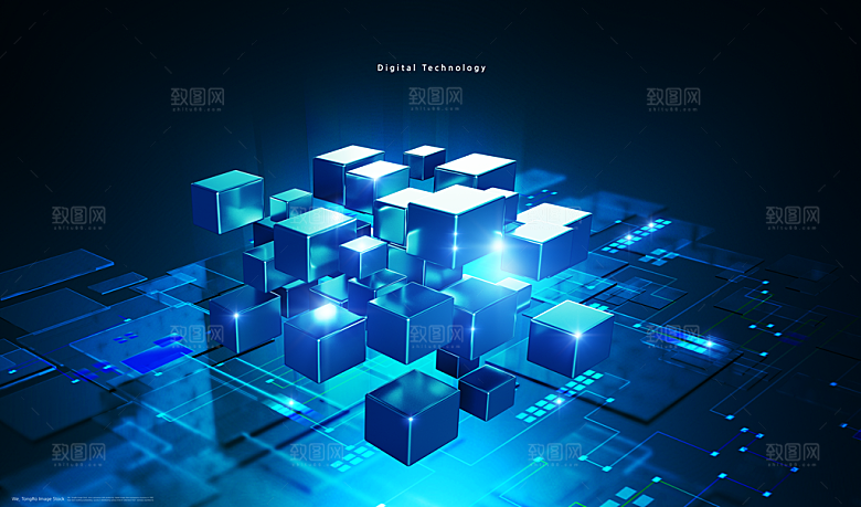 高科技可视化科幻3D科技海报