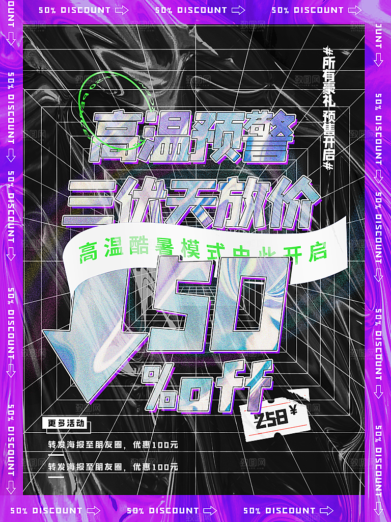 创意周年庆艺术节音乐节促销海报