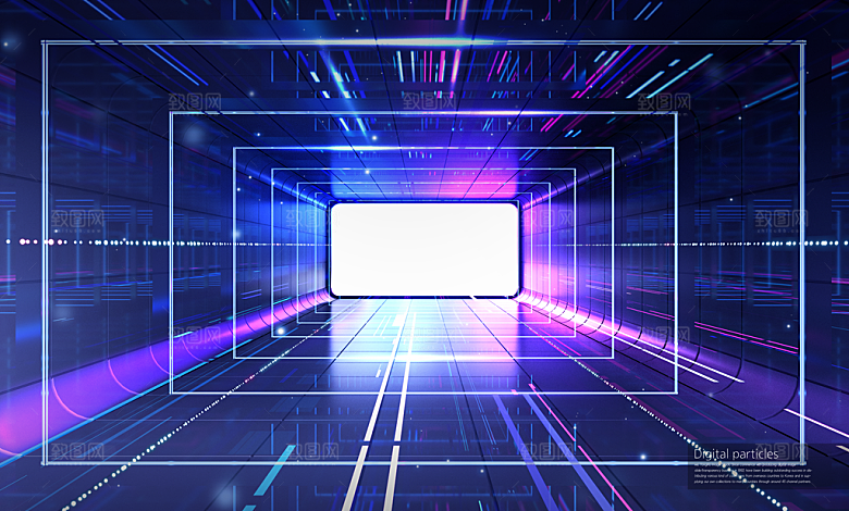 高科技可视化科幻3D科技海报