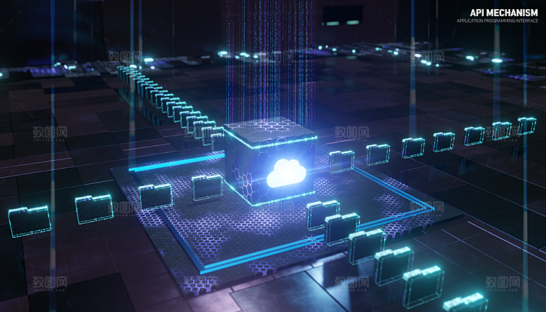高科技可视化科幻3D科技海报