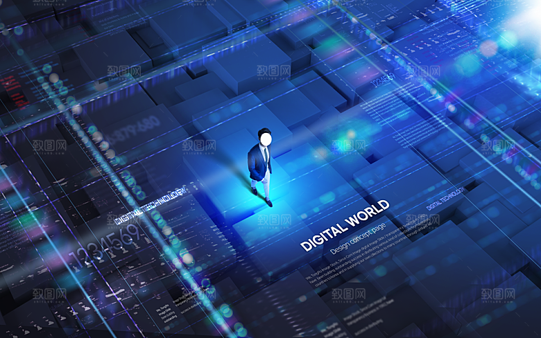 高科技可视化科幻3D科技海报