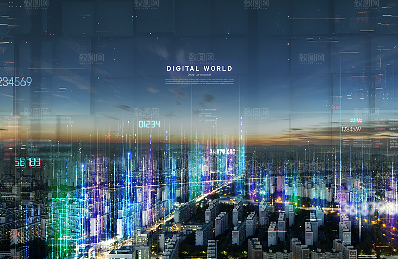 高科技可视化科幻3D科技海报