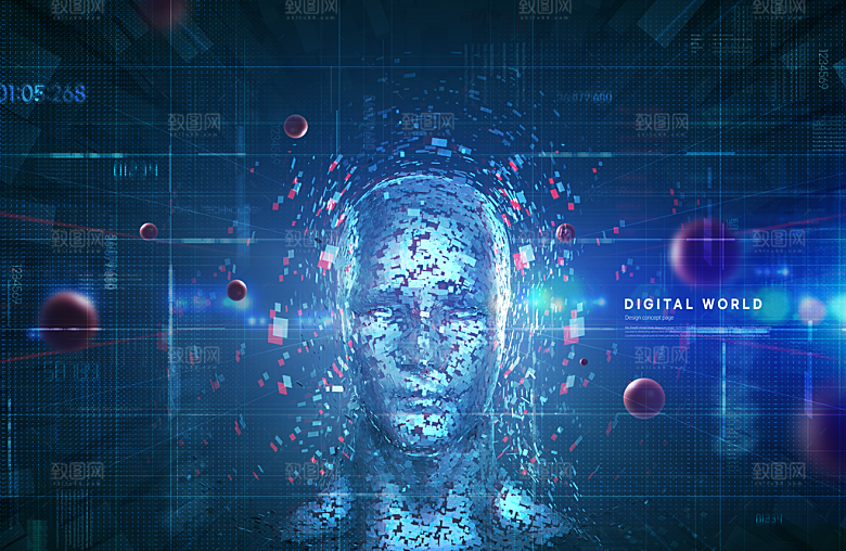 高科技可视化科幻3D科技海报