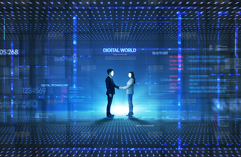 高科技可视化科幻3D科技海报