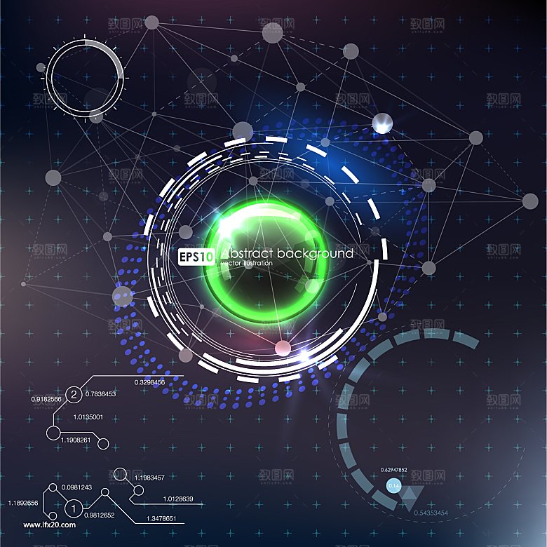 高科技可视化科幻3D科技海报