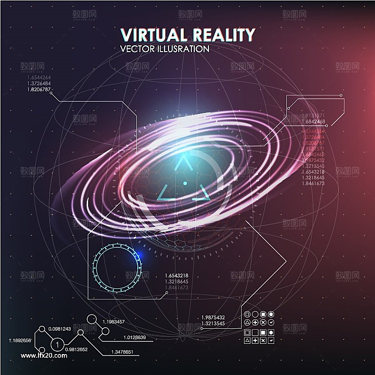 高科技可视化科幻3D科技海报