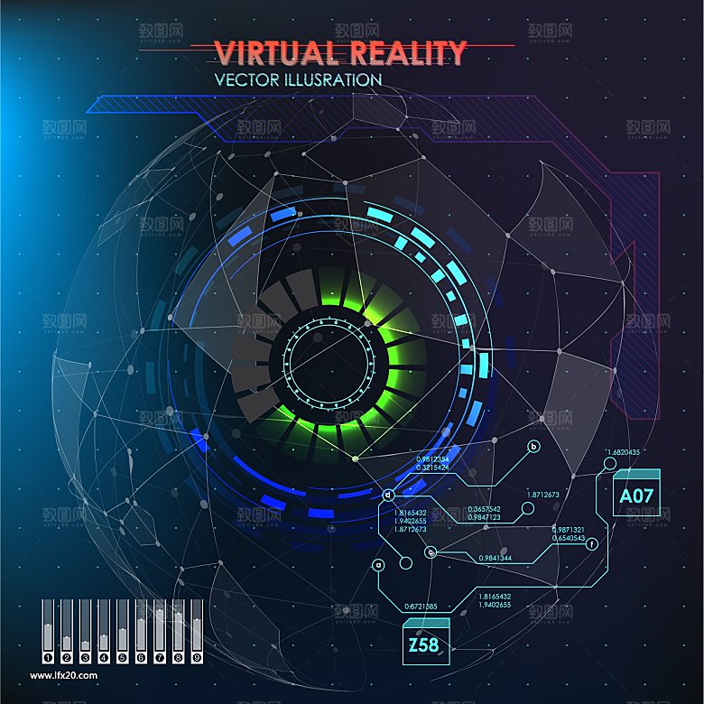 高科技可视化科幻3D科技海报