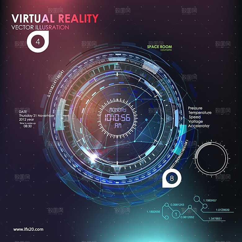 高科技可视化科幻3D科技海报