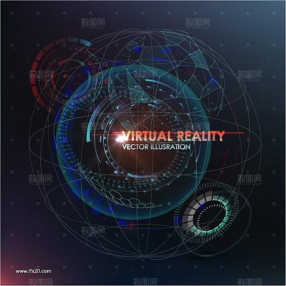 高科技可视化科幻3D科技海报