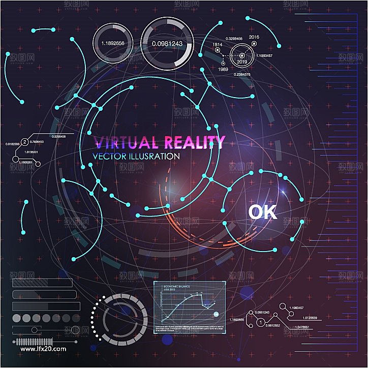 高科技可视化科幻3D科技海报