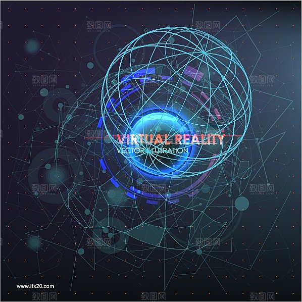 高科技可视化科幻3D科技海报
